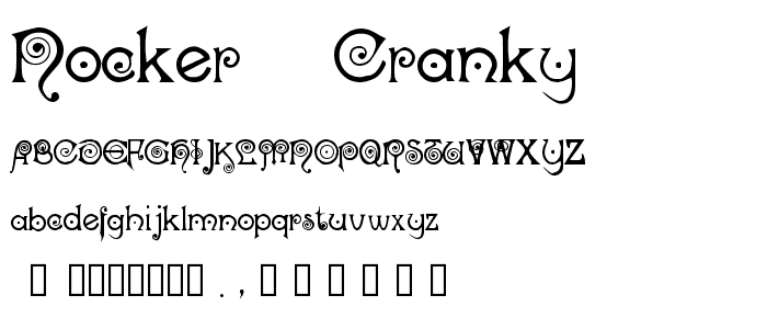 Nocker   Cranky font